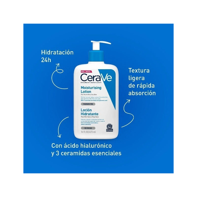 Cerave Loción Hidratante Para Piel Seca A Muy Seca 473ml