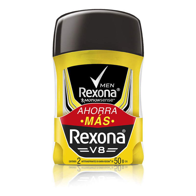 Antitranspirante En Barra Rexona Men V8 2 Piezas De 50g