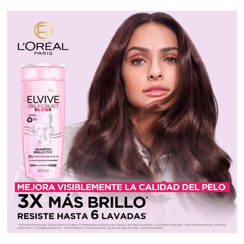Shampoo L Oreal Elvive Glycolic Gloss 370ml
