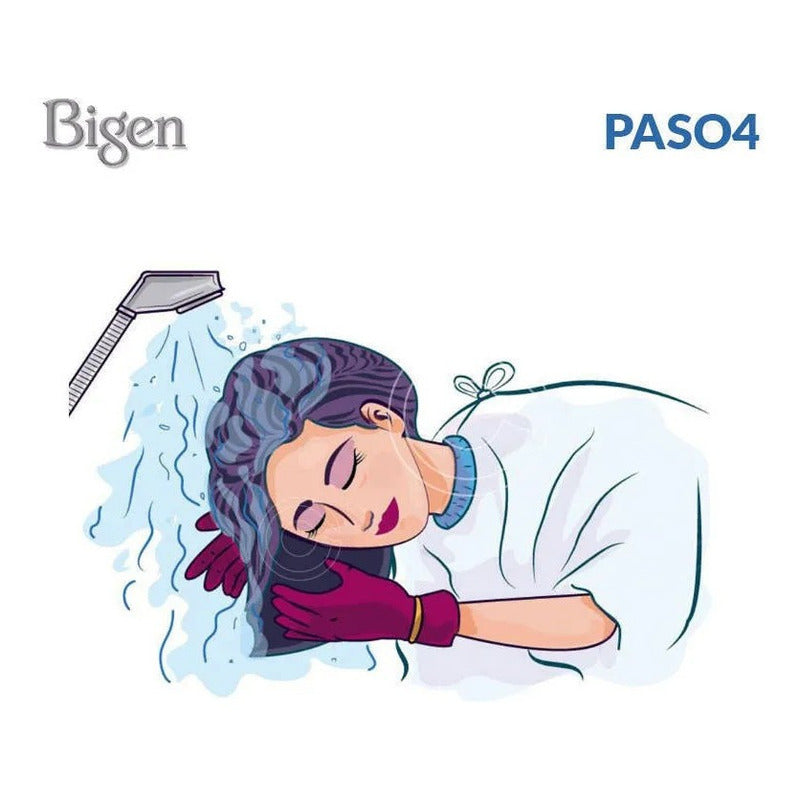 Tinte Bigen Polvo Negro Natural 58 Permanente Sin Amoníaco Cabello 58 Negro Natural