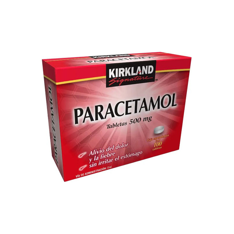 Paracetamol Kirkland 3 Cajas De 500mg 100 Tabletas