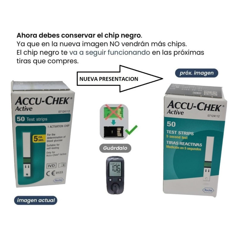 Caja 50 Und Tiras Reactivas 50gr Accu-chek Verde Green