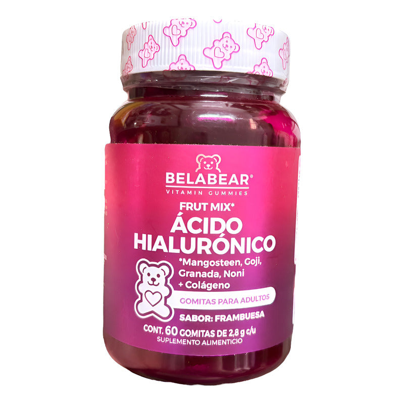 Belabear Ácido Hialurónico 60 Gomitas Frambuesa