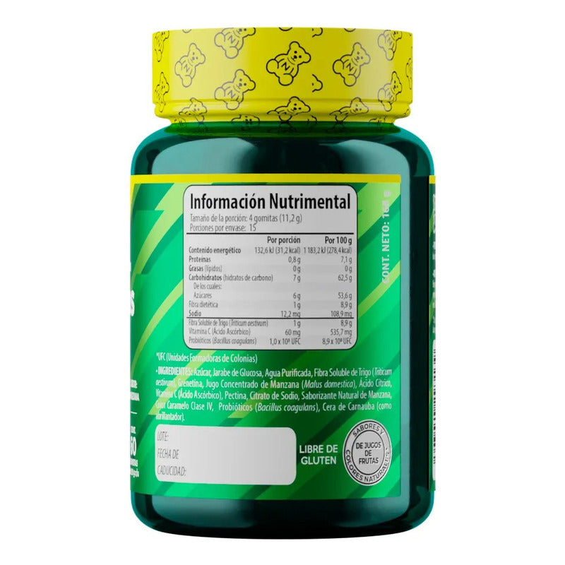 Nutrioso Probióticos Y Vitamina C 60 Gomitas Para Niños Sabor Manzana