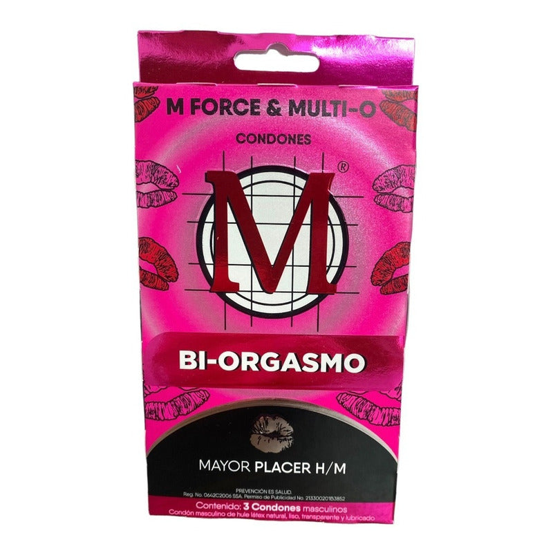 M Force Condones Bi-orgasmo Mayor Placer 3 Piezas