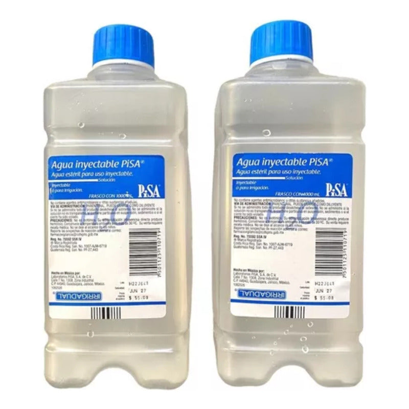 Dos Botes De Agua Iny Pisa Estéril 1 Litro Cu
