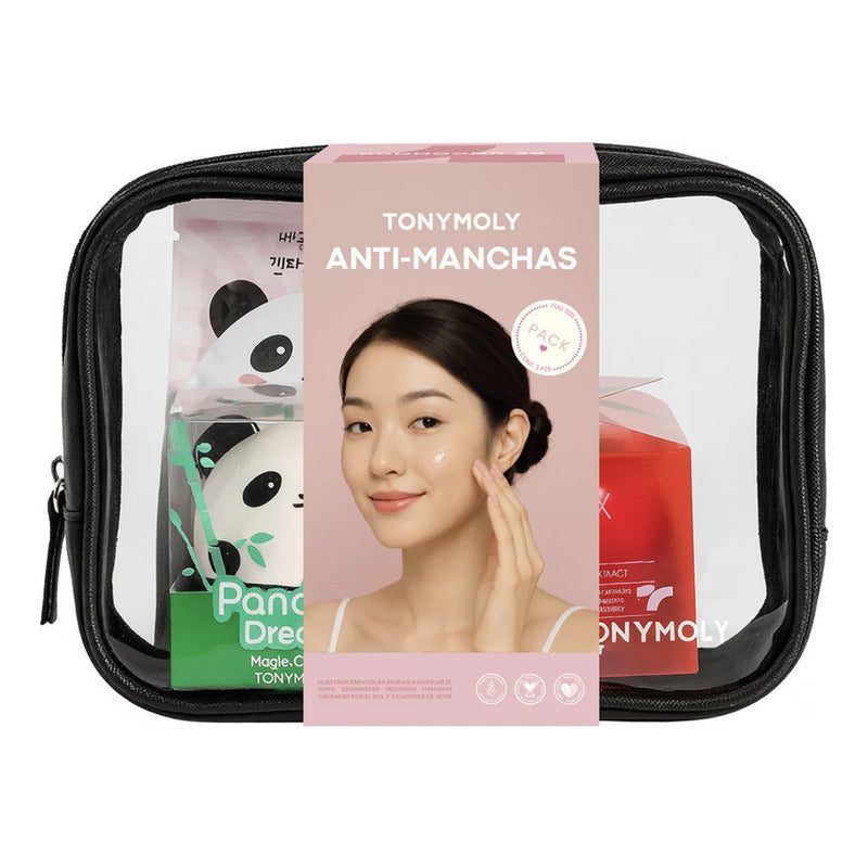 Tony Moly Set Anti Manchas, 3pz Y Cosmetiquera