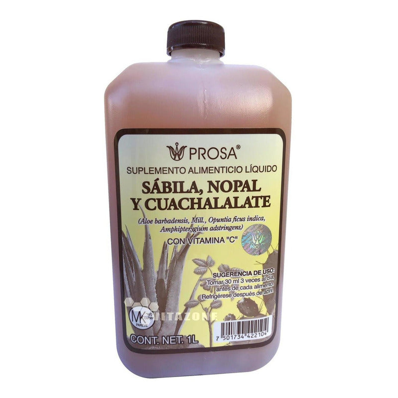 Sábila, Nopal Y Cuachalalate 1 Lt Prosa Sabor Sin Sabor