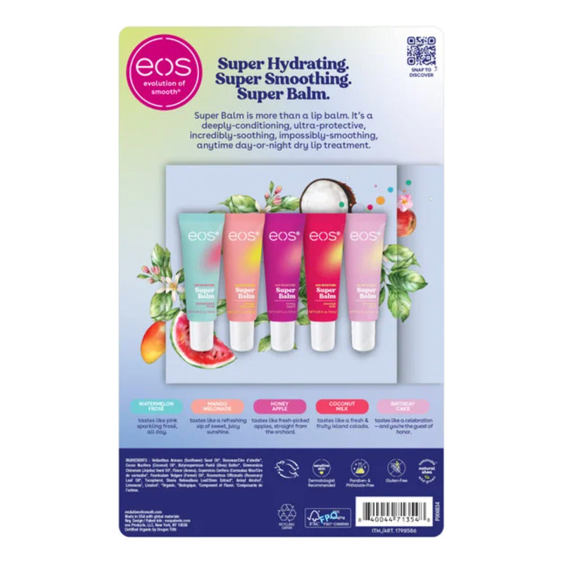 Eos Bálsamo Super Balm 24 Hrs Moisture 5 Pack (10ml C/u)