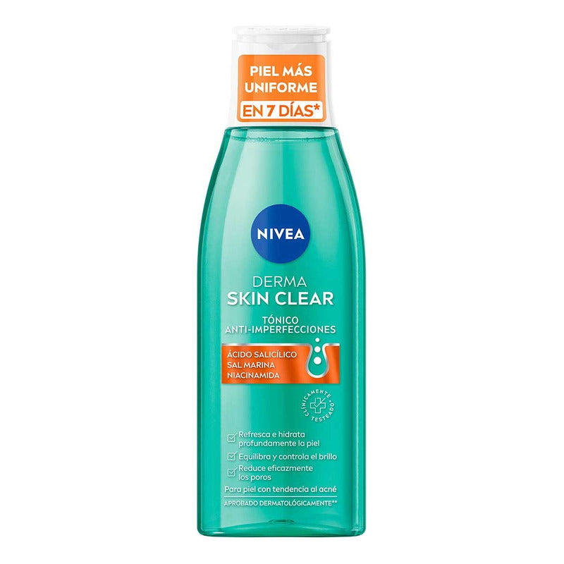 Tónico Derma Skin Clear Anti-imperfecciones 200ml Nivea - Con Tendencia Al Acné - Día/noche