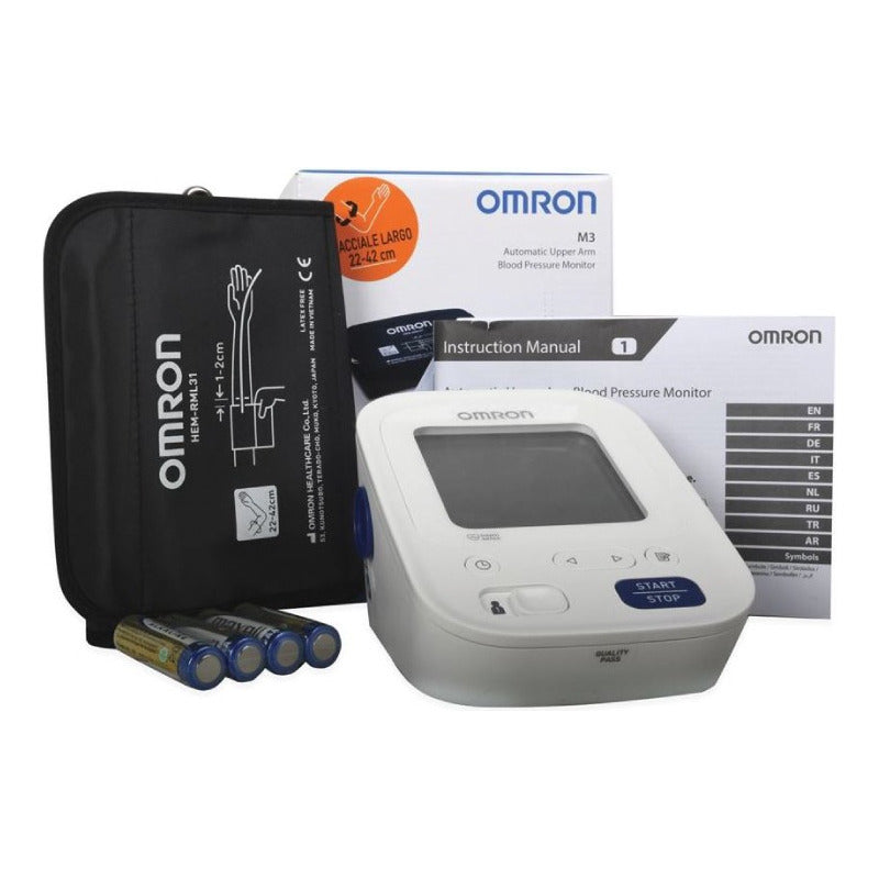 Toma Presión Digital Brazo 7154 - E Omron 2 Usuarios - Topmedic Color Negro/ Blanco