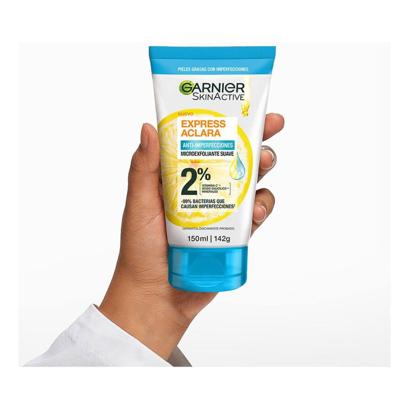 Garnier Skin Active Limpiador Profundo Exfoliante Antiimperfecciones Con Ácido Salicílico Y Vitamina C, 150ml