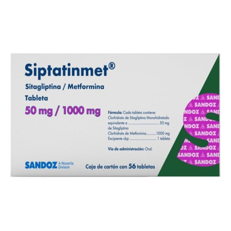 Siptatinmet Tableta 50 Mg/1000 Mg, 56 Tabletas