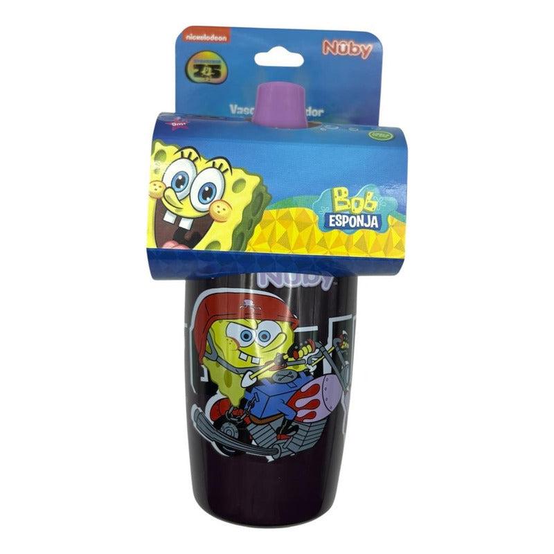 Vaso Entrenador Nuby Antiderrames 325ml Bob Esponja
