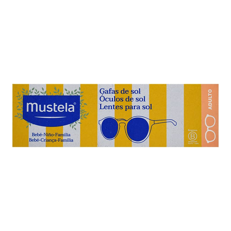 Mustela Lentes Solares Para Adultos Ovalado Coral Gris Oscuro Coral Coral