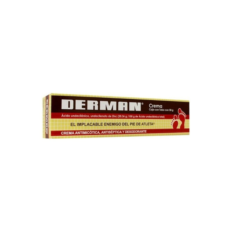 Derman Crema Antimicótica Antiséptica Y Desodorante Pies 50g