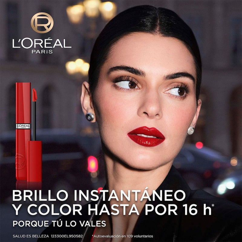 L'oréal Paris Infallible Laque Resistance, Labial Líquido Con Acabado Brillante De Larga Duración 16hr, Tono Rouge Paris 420, 5ml