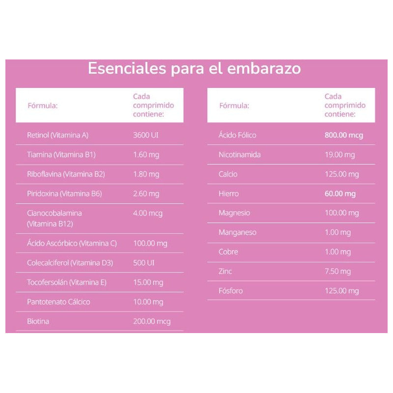 Elevit Embarazo Caja 30 Tabletas Sin Sabor