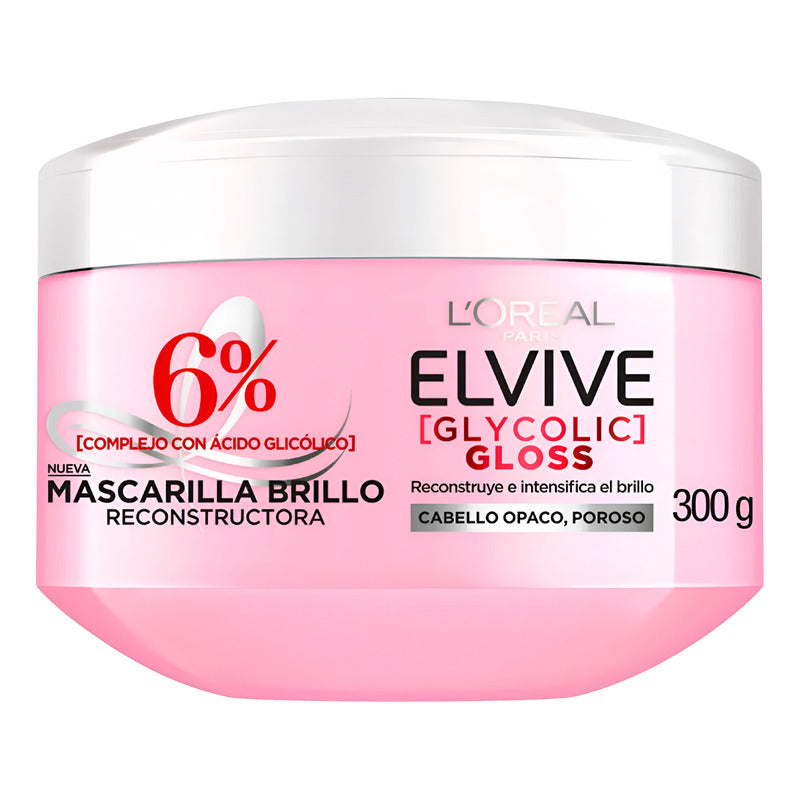 Mascarilla Capilar Elvive Glycolic Gloss Con Ácido Glicólico