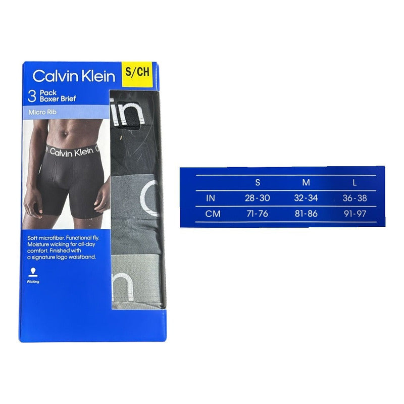 Calvin Klein 3 Pack Boxer Brief Micro Rib Obscuros
