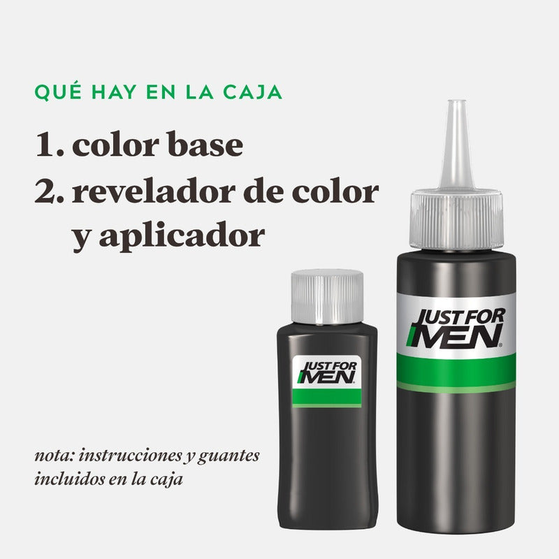 Shampoo Con Tinte Just For Men Fórmula Original Larga Duración Castaño H35 66ml