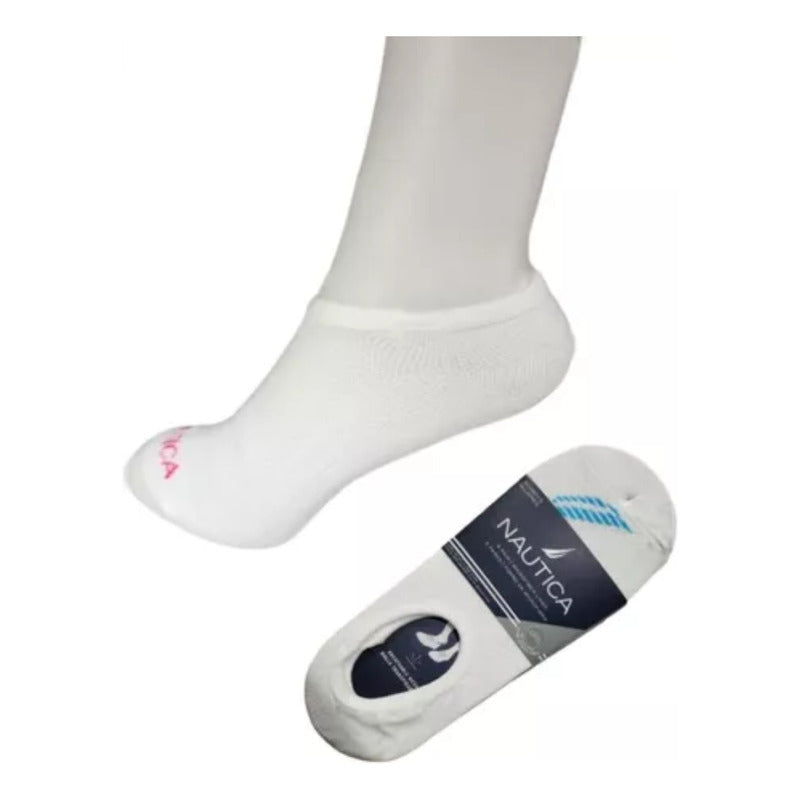 Nautica Calcetín Corto(calcetín Invisible)mujer 4-8 Unitalla Blanco Liso 4-8