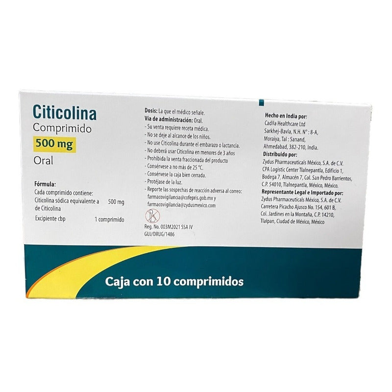 Citicolina (somazina) 500 Mg 10tabs
