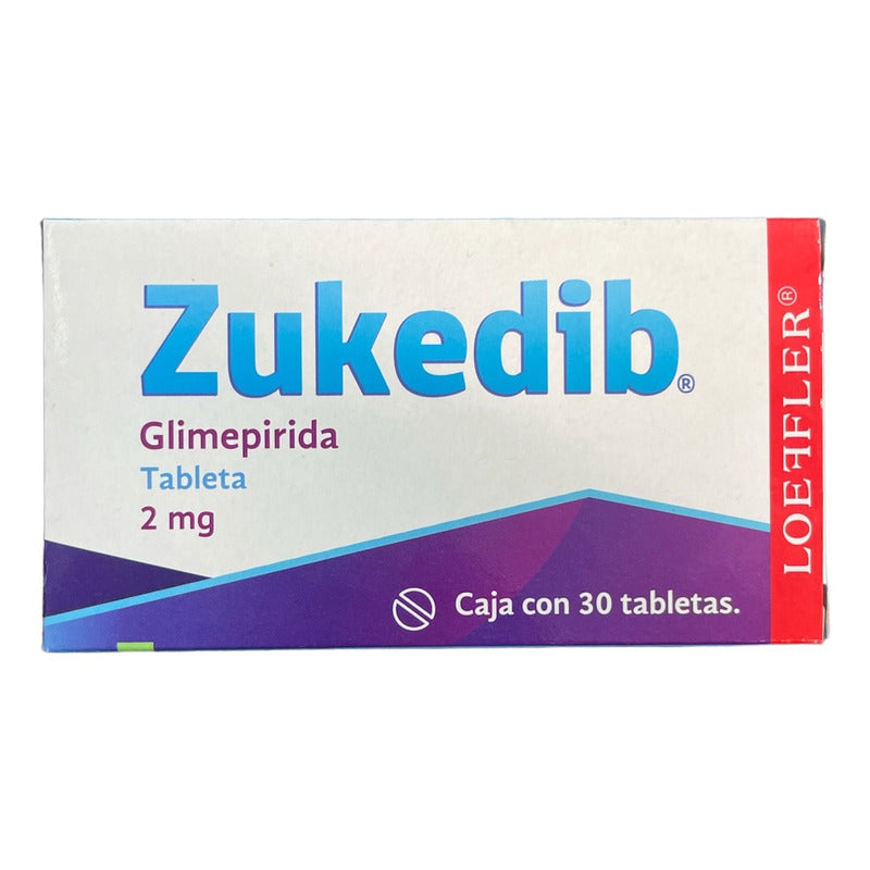 Zukedib Glimepirida Tableta 2mg Caja Con 30 Tabs