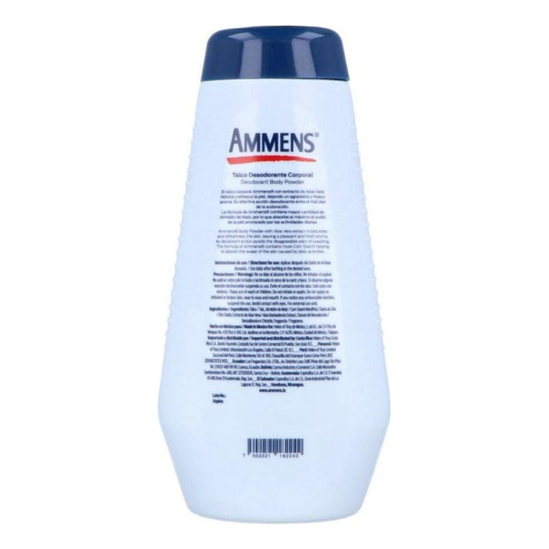Talco Corporal Ammens Desodorante Aloe Vera 250g