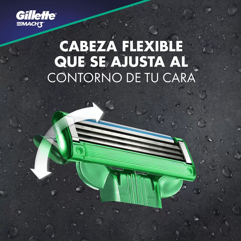 Gillette Cartuchos Mach3 Sensitive 16 Cartuchos Rastrillos