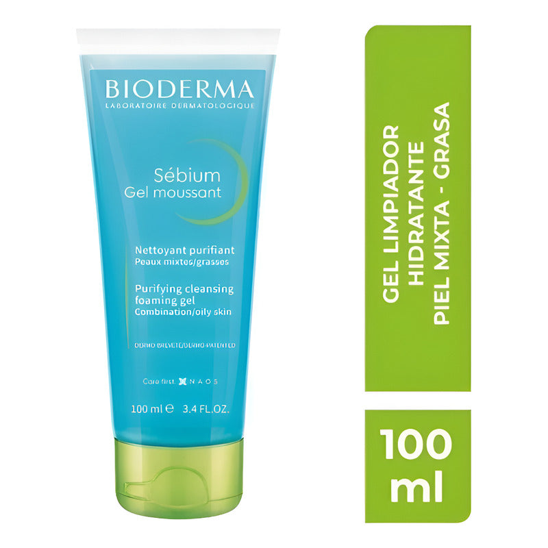 Gel Limpiador Para Piel Mixta Bioderma Sébium 100ml Piel Mix
