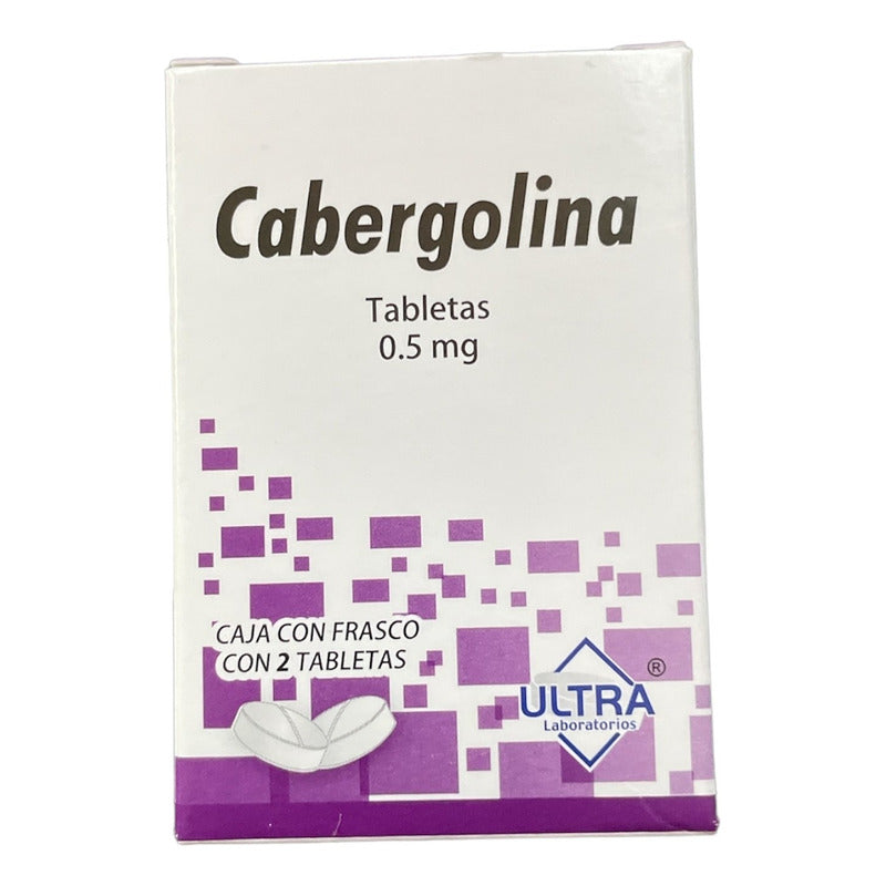 Cabergolina Tabletas 0.5mg Frasco Con 2 Tabletas