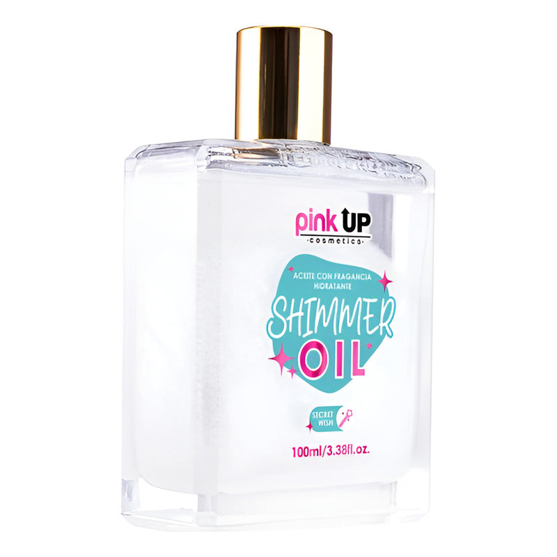 Shimmer Oil Aceite Hidratante Con Glitter Pink Up 100ml Fragancia Secret Wish