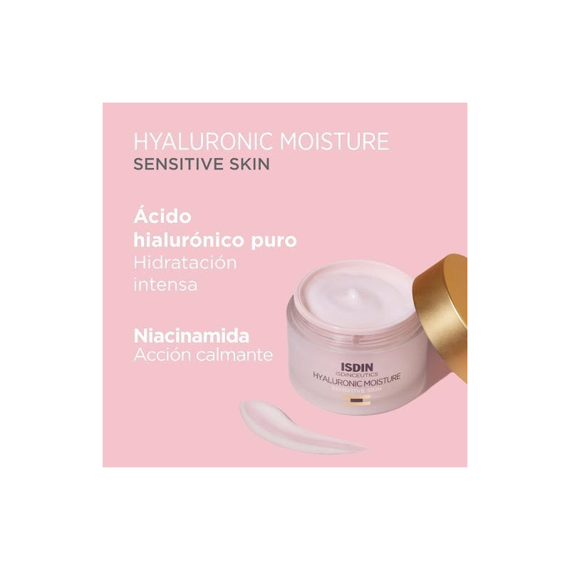 Isdinceutics Hyaluronic Moisture Crema Facial, Piel Sensible, 50 G