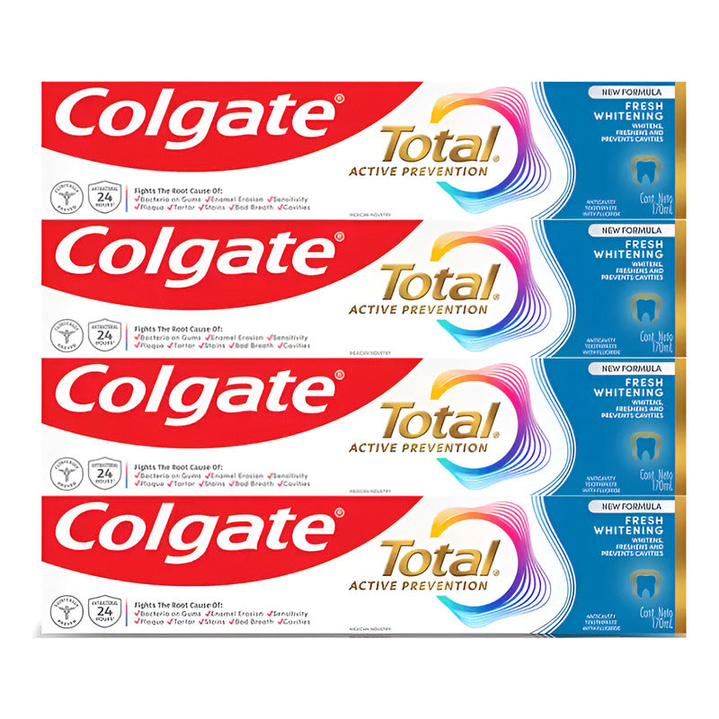 Colgate Pasta Dental Total Active 4 Pzs De 170ml