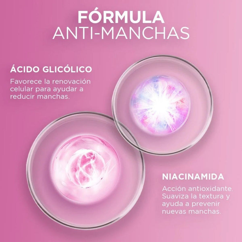 L'oréal Paris Glycolic Bright Crema Hidratante De Día Anti Manchas Con Protección Solar Fps30, Con Ácido Glicólico Y Niacinamida, Reduce Y Previene Todo Tipo De Manchas, 50 Ml.