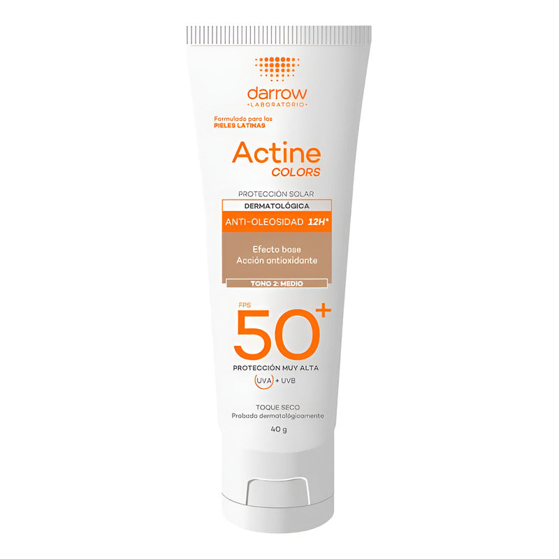 Actine Color Protector Solar Efecto Base Tono Medio 40g