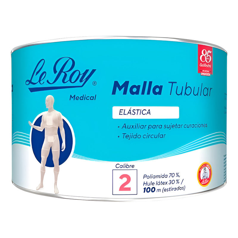 Le Roy Venda Malla Tubular Elástica Cal #2 Bote 100 Metros Blanco