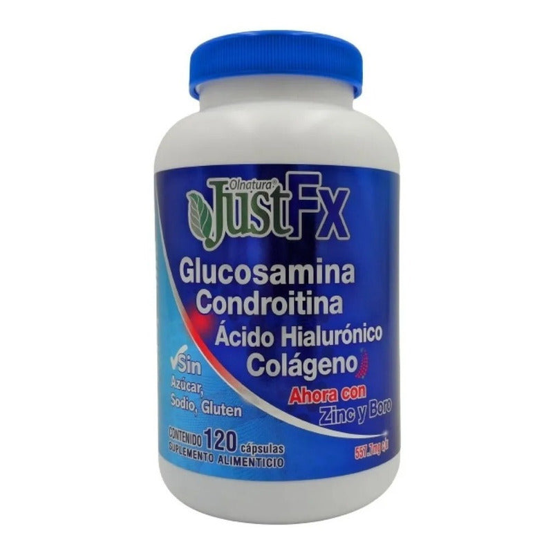 Suplemento Olnatura Just Justfx Glucosamina Condroitina Con Ácido Hialurónico Y Colágeno 120 Cápsulas Sin Sabor