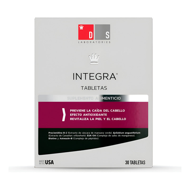Ds Integra Suplemento Anti Caida Cabello 30 Tabletas Sin Sabor