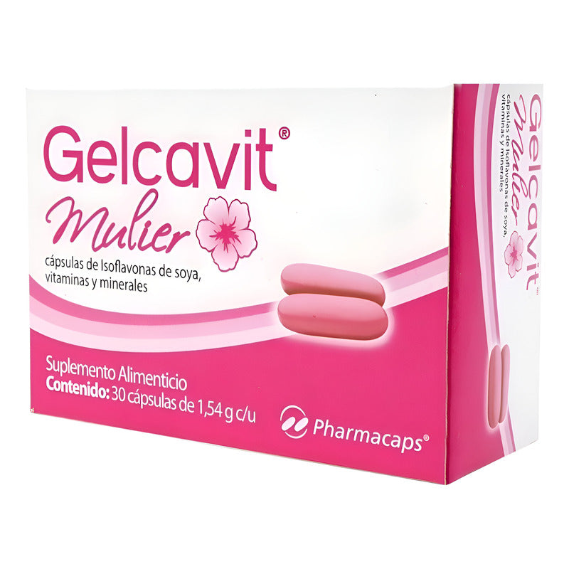 Gelcavit Isoflavonas De Soya Vitaminas Y Minerales C/30caps No