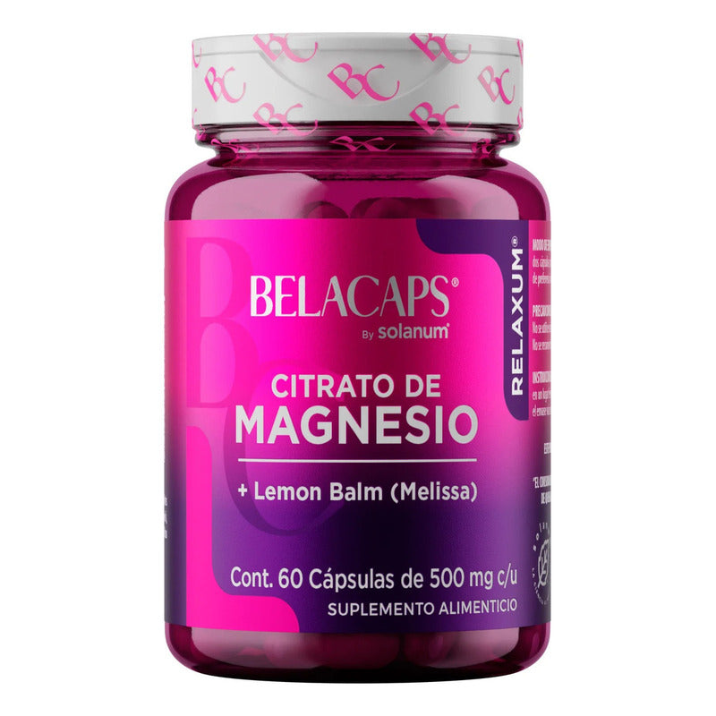 Solanum Belacaps Citrato De Magnesio + Lemon Balm 60caps Sin Sabor