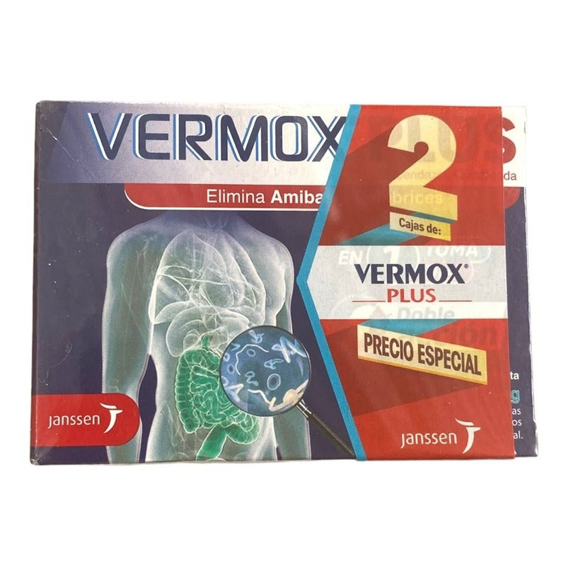 Vermox Plus Amibas Dos Cajas Con Una Toma Cu