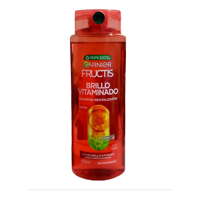 Garnier Fructis Shampoo Brillo Vitaminado Guaraná 650ml