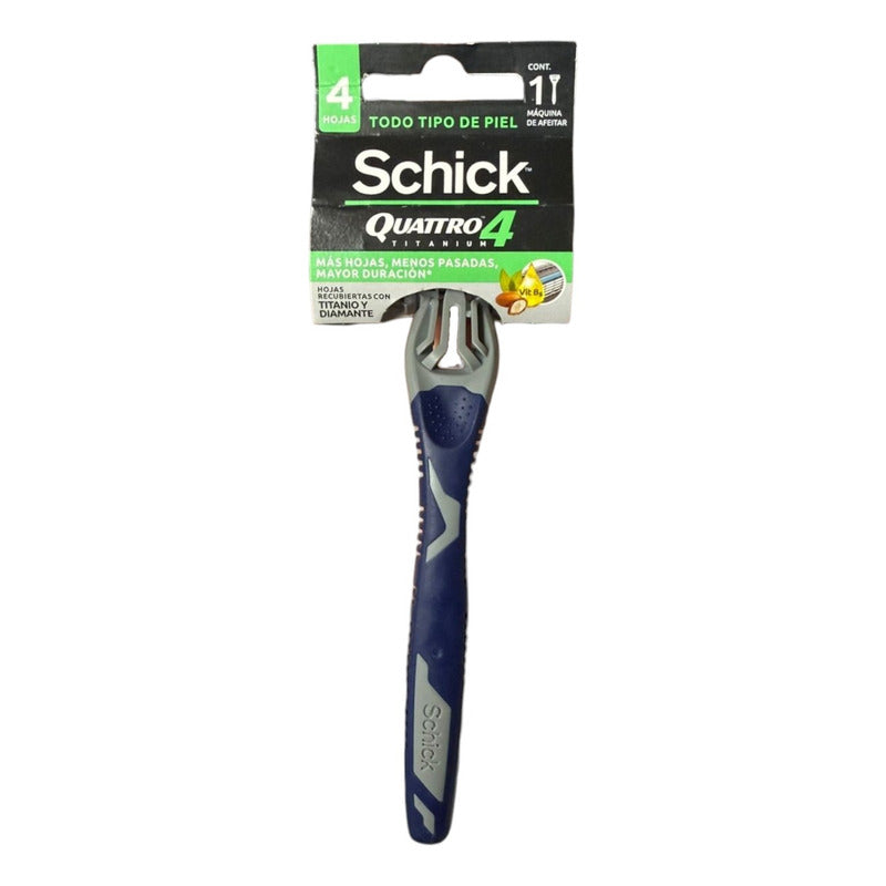 Rastrillo Quattro 4 Titanium Piel Normal