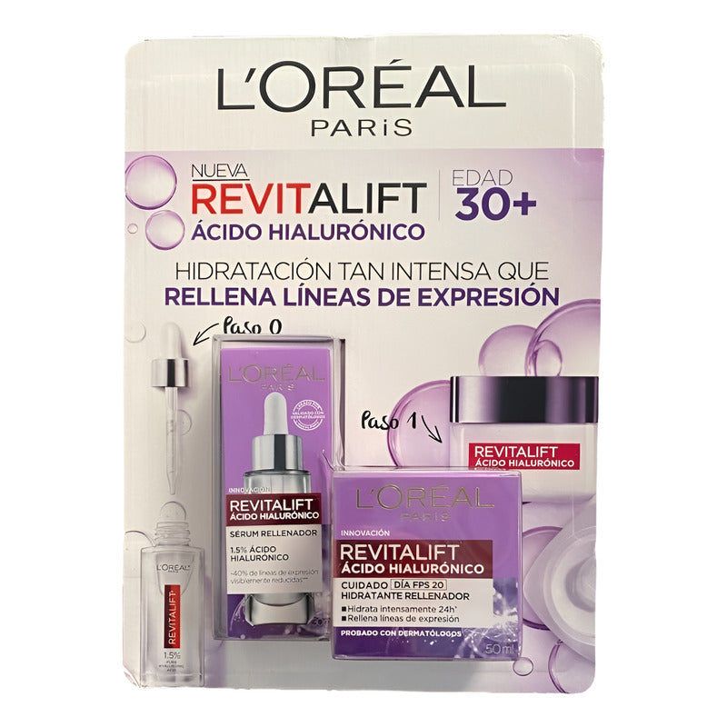 Pack Loreal Revitalift Sérum & Hidrante Ácido Hialurónico - Todo Tipo De Piel