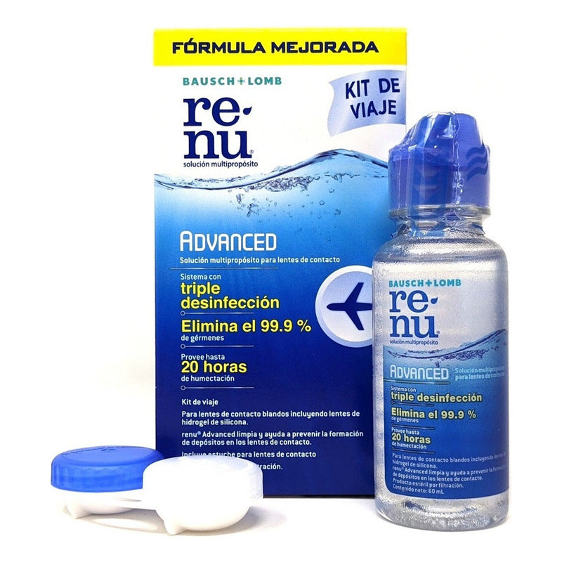 Solución Renu Advanced 60ml Limpieza Y Cuidado De Lentes De Contacto Elimina Proteínas Humecta Y Desinfecta Ideal Para Uso Diario Conservación Segura
