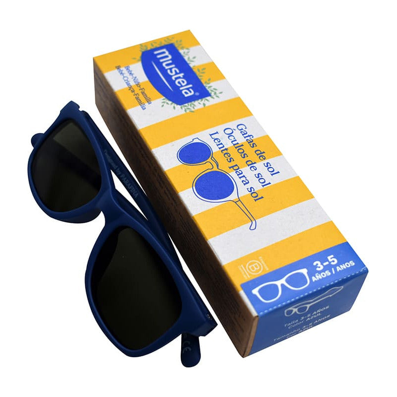 Mustela Lentes Solares Para Niño 3 - 5 Años Cuadrado Azul Oscuro Gris Oscuro Azul Oscuro Azul Oscuro