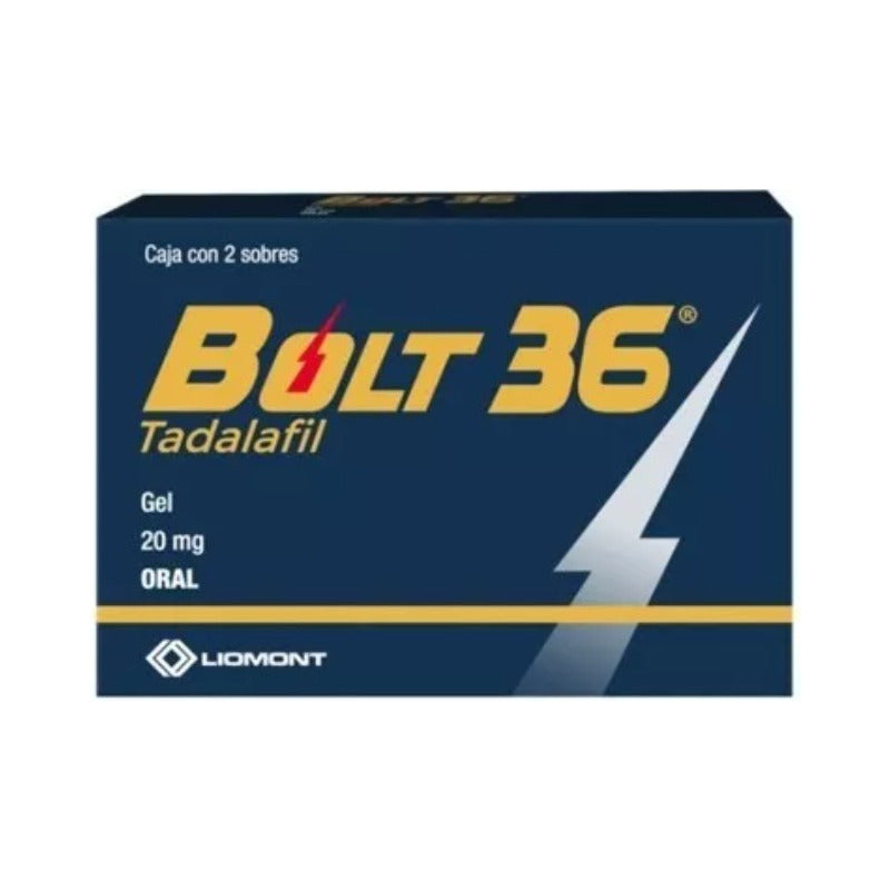 Bolt 36 Tadalafil 20mg Caja Con 2 Sobres