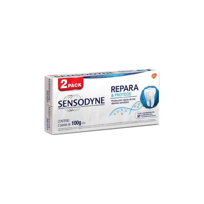 Sensodyne Repara & Protege Pasta Dental 2pzs De 100gc/u